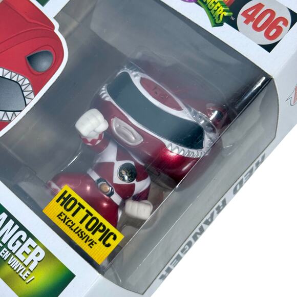 Funko Pop Unopened Red Ranger 406 Mighty Morphin' Power Rangers Exclusive - Picture 10 of 10